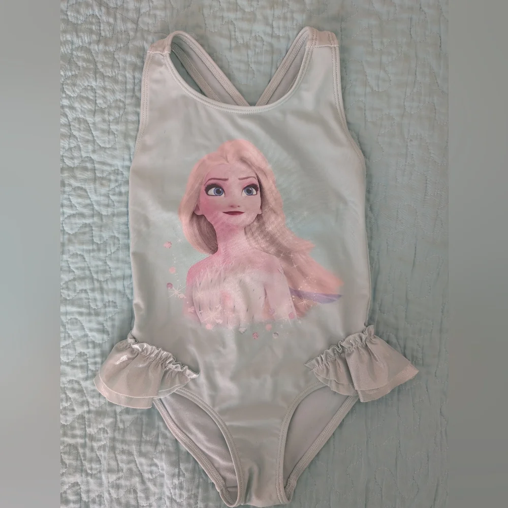 H&M X Disney Swim One Piece - Light Teal Elsa